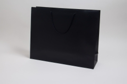 20 x 6 x 16 MATTE BLACK EUROTOTE SHOPPING BAGS