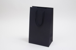 8 x 5 x 13 BLACK TEXTURED EUROTOTE SHOPPING BAGS