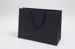 13 x 5 x 10 BLACK TEXTURED EUROTOTE SHOPPING BAGS