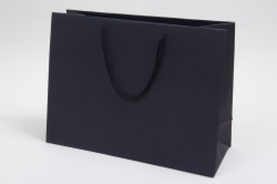 16 x 6 x 12 BLACK TEXTURED EUROTOTE SHOPPING BAGS