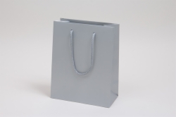 8 x 4 x 10 MATTE PLATINUM EUROTOTE SHOPPING BAGS
