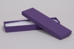 (#82A) 8 x 2 x 7/8 MATTE DEEP PURPLE JEWELRY BOXES
