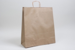16 x 6 x 19.25 NATURAL KRAFT PAPER SHOPPING BAGS