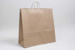 18 x 7 x 18.75 NATURAL KRAFT PAPER SHOPPING BAGS