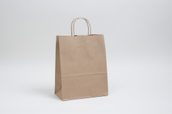 10 x 6.75 x 12 NATURAL KRAFT PAPER SHOPPING BAGS