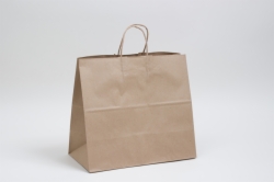 13 x 7 x 13 NATURAL KRAFT PAPER SHOPPING BAGS