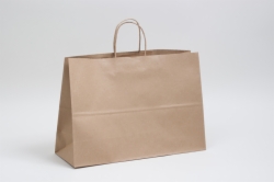 16 x 6 x 12 NATURAL KRAFT PAPER SHOPPING BAGS