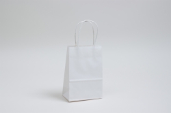 5.25 x 3.25 x 8.375 WHITE KRAFT PAPER SHOPPING BAGS