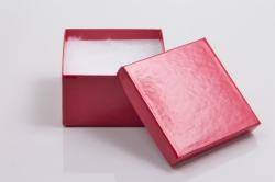 (#34) 3-1/2 x 3-1/2 x 2 CHERRY RED GLOSS JEWELRY BOXES