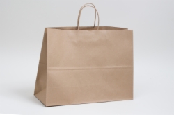 24 x 7.5 x 18.75 ECONOMY NATURAL KRAFT PAPER SHOPPING BAGS