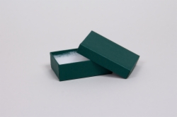 (#21) 2-1/2 x 1-1/2 x 7/8 MATTE DEEP GREEN JEWELRY BOXES
