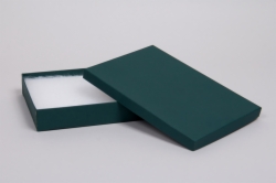 (#85) 8 x 5-1/2 x 1-1/4 MATTE DEEP GREEN JEWELRY BOXES