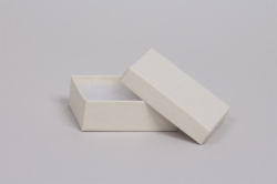 (#32) 3-1/16 x 2-1/8 x 1 MATTE WHITE SAND JEWELRY BOXES