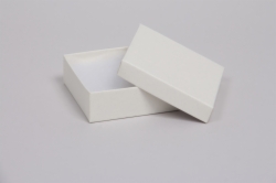(#33D) 3-1/2 x 3-1/2 x 1-1/2 MATTE WHITE SAND JEWELRY BOXES