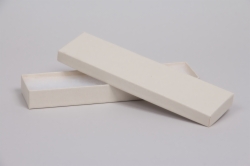 (#82A) 8 x 2 x 7/8 MATTE WHITE SAND JEWELRY BOXES