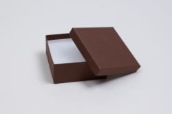 (#33D) 3-1/2 x 3-1/2 x 1-1/2 COCOA JEWELRY BOXES