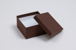 (#34) 3-1/2 x 3-1/2 x 2 COCOA JEWELRY BOXES