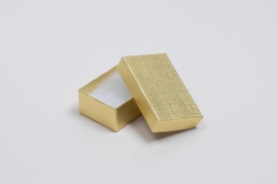 (#21) 2-1/2 x 1-1/2 x 7/8 GOLD LINEN JEWELRY BOXES