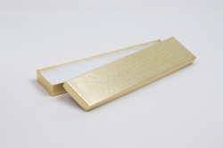 (#71) 7-1/2 x 1-3/4 x 1 GOLD LINEN JEWELRY BOXES
