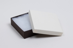 (#33) 3-1/2 x 3-1/2 x 1 COFFEE & CREAM JEWELRY BOXES
