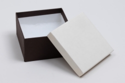 (#34) 3-1/2 x 3-1/2 x 2 COFFEE & CREAM JEWELRY BOXES