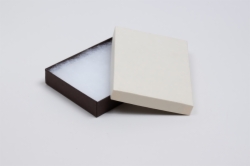 (#53) 5-1/4 x 3-3/4 x 7/8 COFFEE & CREAM JEWELRY BOXES