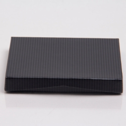 4-5/8 x 3-3/8 x 5/8 BLACK TIE GIFT CARD BOX WITH SILVER POP-UP INSERT