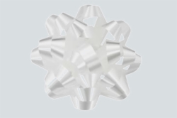 4.25 WHITE CONFETTI BOWS