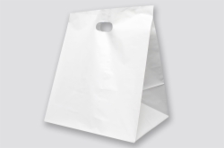 13x10x15 ECONOMY PLASTIC TAKEOUT BAGS WITH DIE-CUT HANDLES