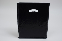 12 x 15 BLACK SUPER GLOSS PLASTIC BAGS
