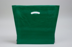 18 x 18 x 4 DARK GREEN SUPER GLOSS PLASTIC BAGS