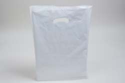 15 x 18 x 4 WHITE SUPER GLOSS PLASTIC BAGS