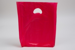 12 x 3 x 18 RED SATIN HIGH DENSITY PLASTIC BAGS