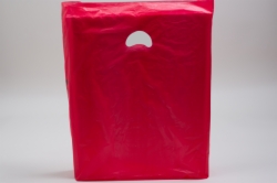 16 x 4 x 24 RED SATIN HIGH DENSITY PLASTIC BAGS