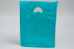 13 x 3 x 21 TEAL SATIN HIGH DENSITY PLASTIC BAGS