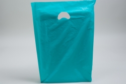 16 x 4 x 24 TEAL SATIN HIGH DENSITY PLASTIC BAGS