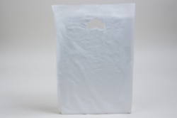 13 x 3 x 21 WHITE SATIN HIGH DENSITY PLASTIC BAGS