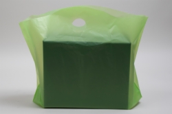 22 x 18 x 8 CITRUS GREEN FROSTED WAVETOP PLASTIC BAGS - 2.25 mil