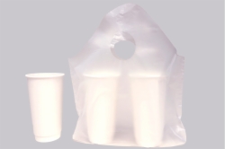 12 x 12 x 3 CLEAR WAVETOP PLASTIC CARRYOUT BAGS