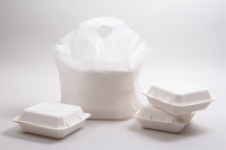 18 x 16 x 9 WHITE WAVETOP PLASTIC CARRYOUT BAGS