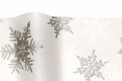 20 x 30 PEARL AND SILVER SNOWFLAKE TISSUE PAPER