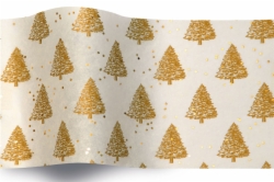 20 x 30 GOLD PEARL TREES GEMSTONE TISSUE PAPER