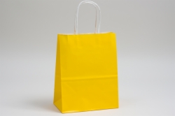 10 x 5 x 13 BUTTERCUP YELLOW COLOR TINTED PAPER SHOPPING BAGS