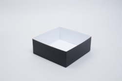 8 x 8 x 3 BLACK SWIRL HI-WALL GIFT BOX BASES *LIDS SOLD SEPARATELY*