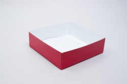 10 x 10 x 3 RED GLOSS HI-WALL GIFT BOX BASES *LIDS SOLD SEPARATELY*