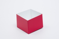 4 x 4 x 3 RED GLOSS HI-WALL GIFT BOX BASES *LIDS SOLD SEPARATELY*