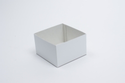6 x 6 x 3 WHITE GLOSS HI-WALL GIFT BOX BASES *LIDS SOLD SEPARATELY*