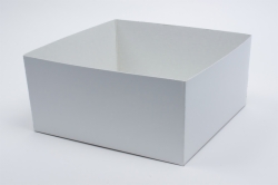 14 x 14 x 6 WHITE GLOSS HI-WALL GIFT BOX BASES *LIDS SOLD SEPARATELY*
