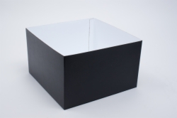 10 x 10 x 6 BLACK SWIRL HI-WALL GIFT BOX BASES *LIDS SOLD SEPARATELY*
