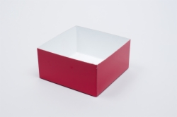 6 x 6 x 3 RED GLOSS HI-WALL GIFT BOX BASES *LIDS SOLD SEPARATELY*